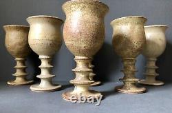 Vintage Goblet/chalice Set of 6 By Robert Tarling Kersey Studio Pottery