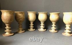 Vintage Goblet/chalice Set of 6 By Robert Tarling Kersey Studio Pottery