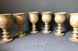 Vintage Goblet/chalice Set of 6 By Robert Tarling Kersey Studio Pottery