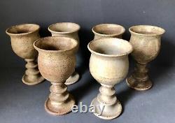 Vintage Goblet/chalice Set of 6 By Robert Tarling Kersey Studio Pottery