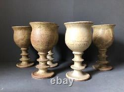 Vintage Goblet/chalice Set of 6 By Robert Tarling Kersey Studio Pottery