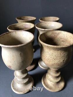 Vintage Goblet/chalice Set of 6 By Robert Tarling Kersey Studio Pottery