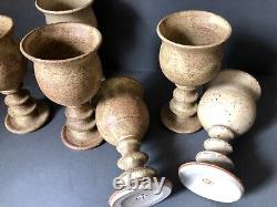 Vintage Goblet/chalice Set of 6 By Robert Tarling Kersey Studio Pottery