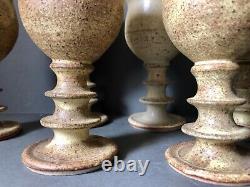 Vintage Goblet/chalice Set of 6 By Robert Tarling Kersey Studio Pottery