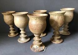 Vintage Goblet/chalice Set of 6 By Robert Tarling Kersey Studio Pottery