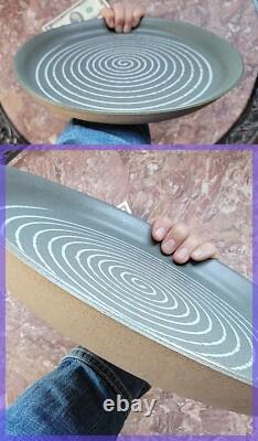 Vintage Gordon MARTZ Studio Pottery Platter/Plate/Shallow Bowl Spiral 12 3/4