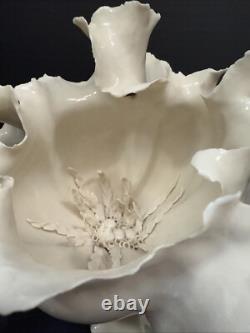 Vintage Grace Pilato Studio Pottery Organic Sea Form Porcelain Art Sculpture