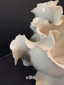 Vintage Grace Pilato Studio Pottery Organic Sea Form Porcelain Art Sculpture