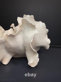 Vintage Grace Pilato Studio Pottery Organic Sea Form Porcelain Art Sculpture