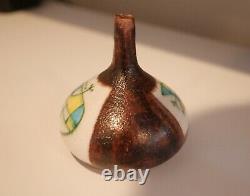 Vintage Guido Gambone Bud Vase Italian Mid-Century Studio Pottery Signed