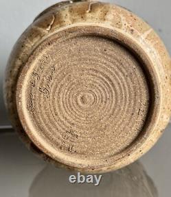 Vintage Gus & Leola Gikas Studio Pottery Fish Stoneware Vase 1976