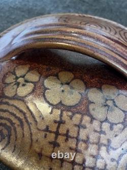 Vintage HARRIET COHEN Art Pottery Stoneware Bowl with Lid MCM Modernist SIGNED
