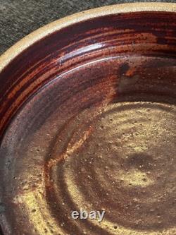 Vintage HARRIET COHEN Art Pottery Stoneware Bowl with Lid MCM Modernist SIGNED