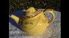 Vintage Hall Pottery 6 Cup Teapot Yellow With Gold 0799 Made In USA Used