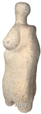 Vintage Hand Built Studio Art Pottery Modernist Abstract Figure Study Sculpture