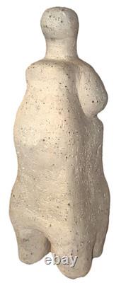 Vintage Hand Built Studio Art Pottery Modernist Abstract Figure Study Sculpture