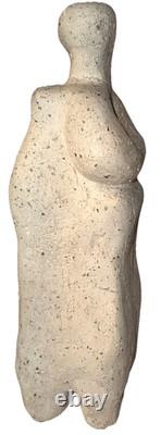 Vintage Hand Built Studio Art Pottery Modernist Abstract Figure Study Sculpture