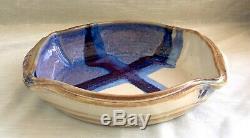 Vintage Hand Thrown Studio Art Pottery Baking Dish Signed Walt Glass