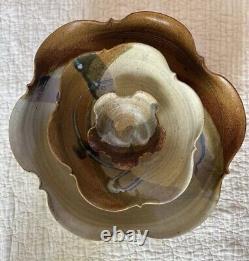 Vintage Hand Thrown Studio Pottery Nesting Bowls, Signed Set Of 3 in Earth Tones