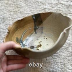 Vintage Hand Thrown Studio Pottery Nesting Bowls, Signed Set Of 3 in Earth Tones