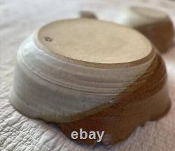 Vintage Hand Thrown Studio Pottery Nesting Bowls, Signed Set Of 3 in Earth Tones