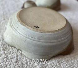Vintage Hand Thrown Studio Pottery Nesting Bowls, Signed Set Of 3 in Earth Tones
