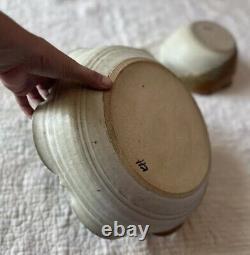 Vintage Hand Thrown Studio Pottery Nesting Bowls, Signed Set Of 3 in Earth Tones