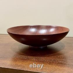 Vintage Hand Turned Wooden Studio Pottery Bowl Centerpiece