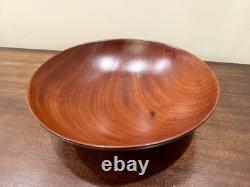 Vintage Hand Turned Wooden Studio Pottery Bowl Centerpiece
