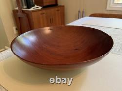 Vintage Hand Turned Wooden Studio Pottery Bowl Centerpiece
