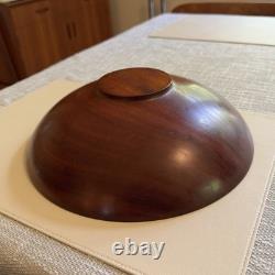 Vintage Hand Turned Wooden Studio Pottery Bowl Centerpiece
