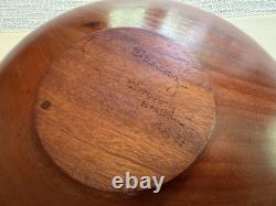 Vintage Hand Turned Wooden Studio Pottery Bowl Centerpiece