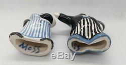 Vintage Handmade Ceramic Bernard Moss Mevagissey Studio Art Pottery Opera Couple