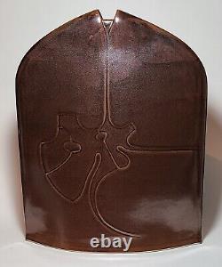 Vintage Handmade Harford Ceramic Studio Pottery Heart Vessel Vase