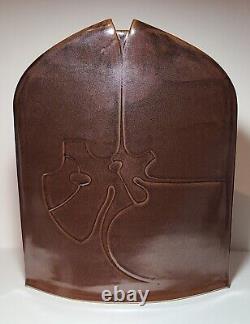 Vintage Handmade Harford Ceramic Studio Pottery Heart Vessel Vase