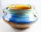 Vintage Handmade Studio Art Earthenware Glazed Stoneware Pottery Bowl Vase Heavy