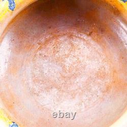 Vintage Handmade Studio Art Earthenware Glazed Stoneware Pottery Bowl Vase Heavy