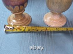 Vintage Handmade Studio Pottery Goblets 6 Piece Assorted Sizes Earth Tone