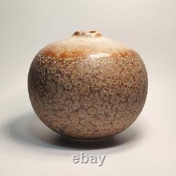 Vintage Handmade Studio Pottery Vase Organic Textured Glaze, Earthy Tones 6