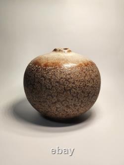 Vintage Handmade Studio Pottery Vase Organic Textured Glaze, Earthy Tones 6