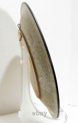 Vintage Handmade Studio Pottery Wall Hanging Charger Plate Jim Stewart SLC, Utah
