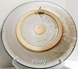 Vintage Handmade Studio Pottery Wall Hanging Charger Plate Jim Stewart SLC, Utah