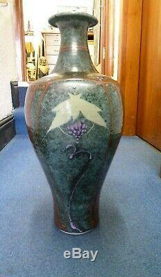 Vintage Handmade Thrown Stoneware David Frith HUGE Vase Studio pottery CPA Welsh