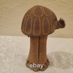 Vintage Harting Signed Studio Pottery turtle bank Stoneware MCM