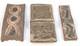 Vintage Hollow-Core Ceramic Relief Blocks Set of 3 Studio Pottery Plaques with A