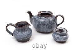 Vintage Irish Studio Pottery Tea Set Teapot Creamer Sugar Yvonne McEnnis Corofin