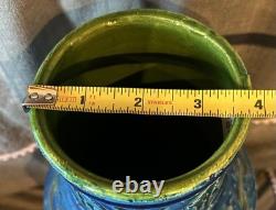 Vintage Italian Art Pottery Italica ARS Large 12 MCM Rimini Blue Style Vase PV