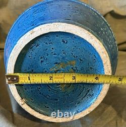 Vintage Italian Art Pottery Italica ARS Large 12 MCM Rimini Blue Style Vase PV