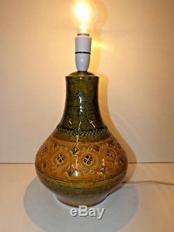 Vintage Italian Bitossi Studio Pottery Lamp Base