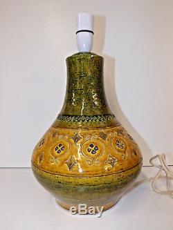 Vintage Italian Bitossi Studio Pottery Lamp Base